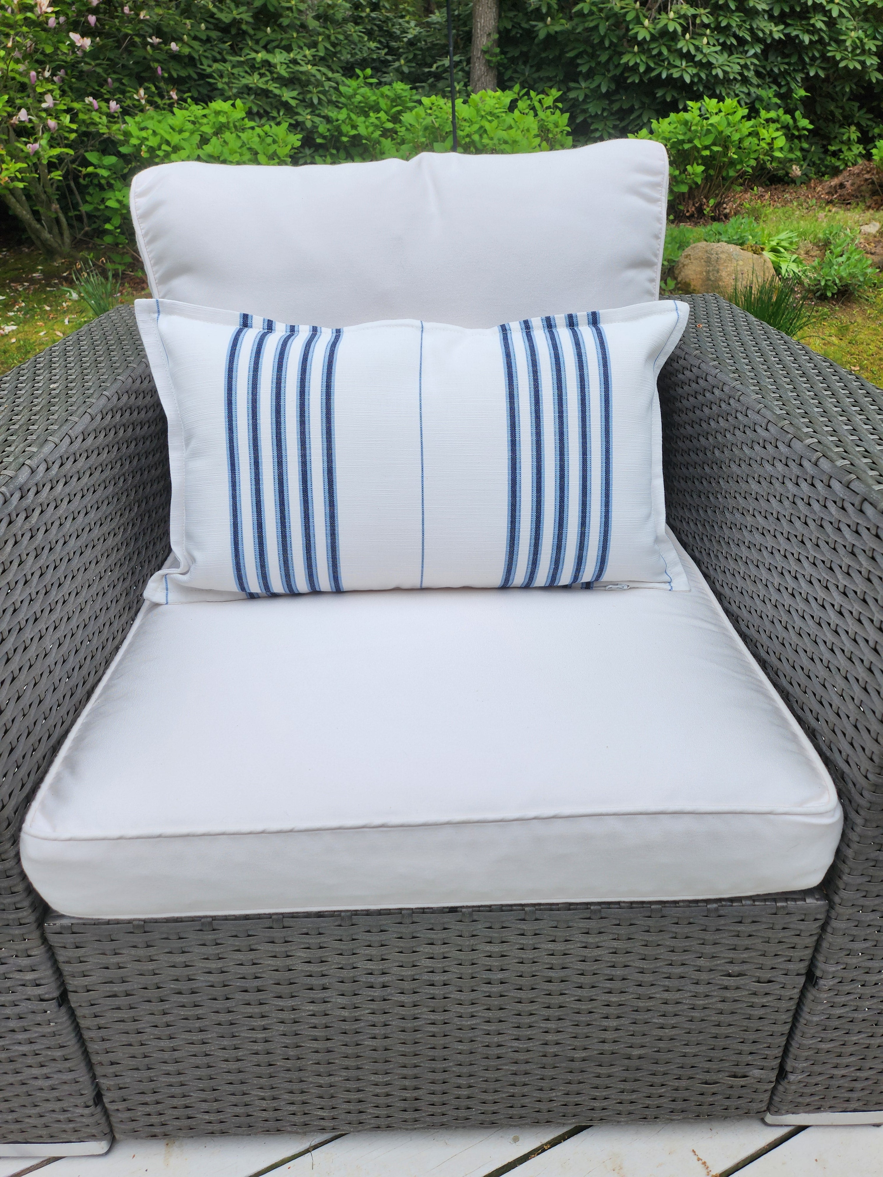 Beach Stripe Throw Pillow cover
